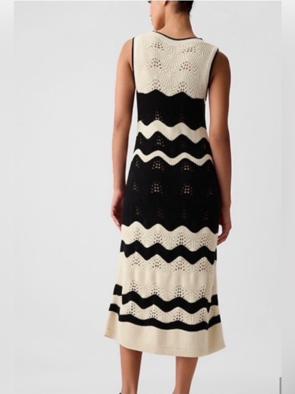 GAP Crochet Midi Sweater Dress Size L-Tall - Picture 4 of 10